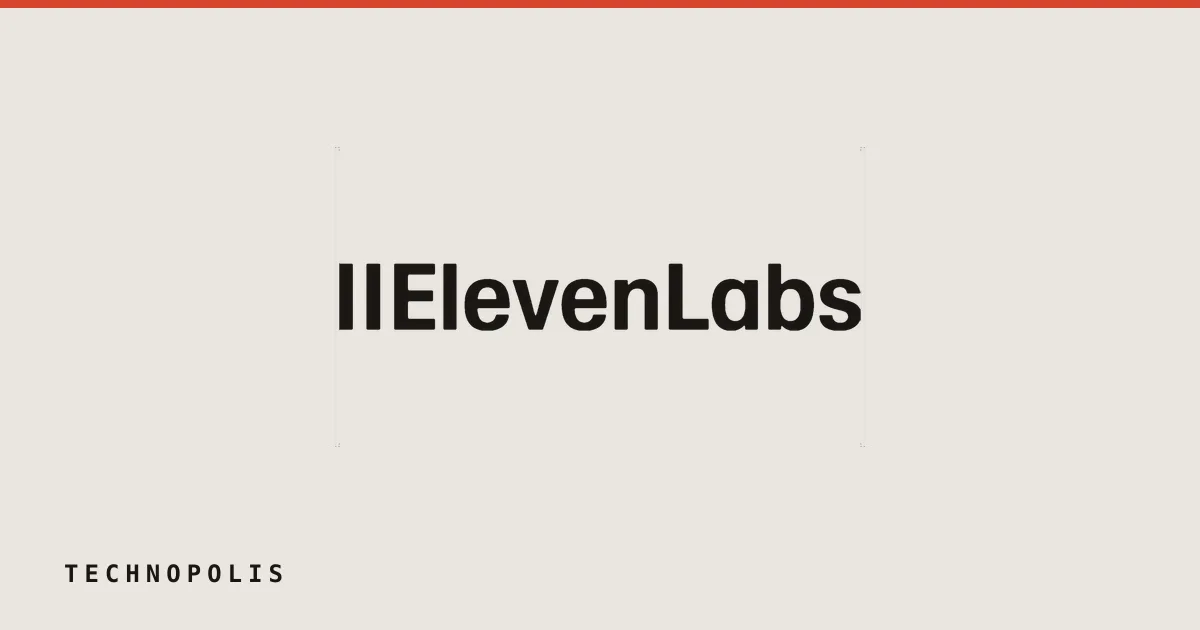 ElevenLabs company logo with white lettering centered against a solid black background.