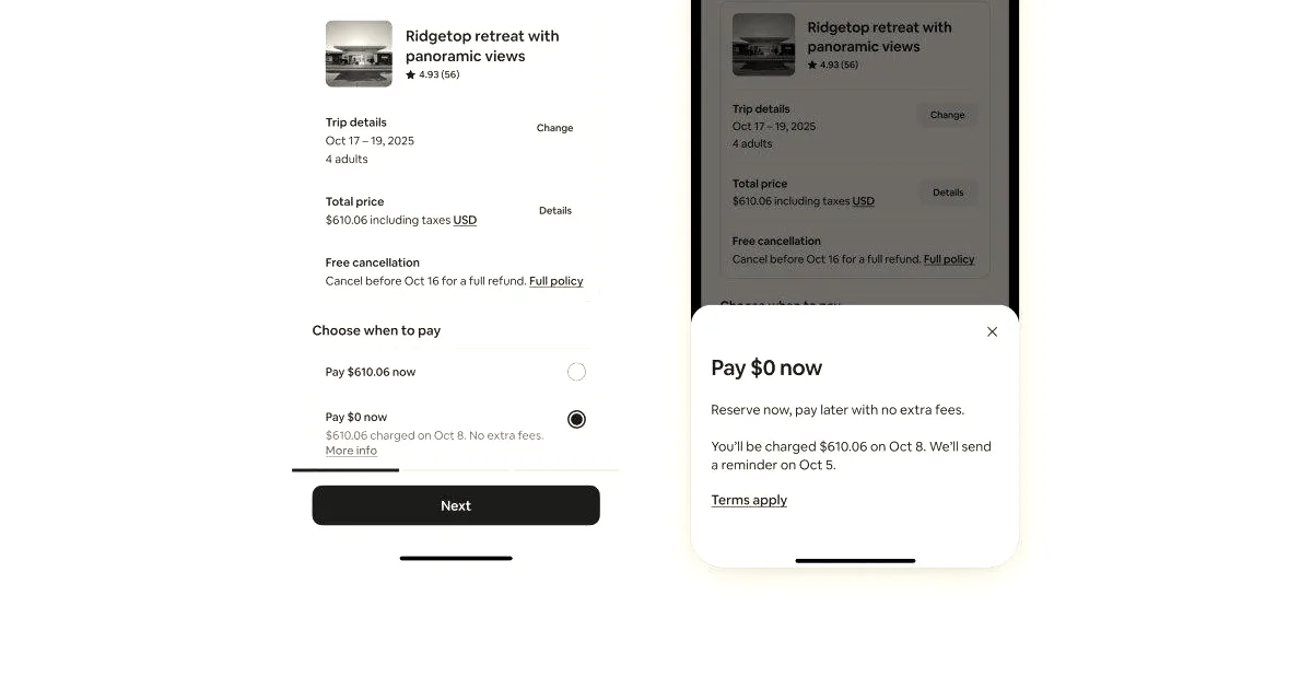 Airbnb expands 'Reserve Now, Pay Later' feature globally