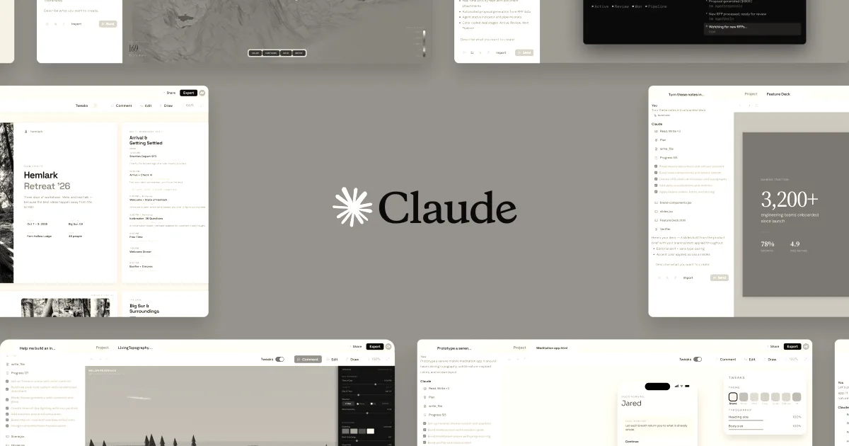 Anthropic launches Claude Design for visual prototyping