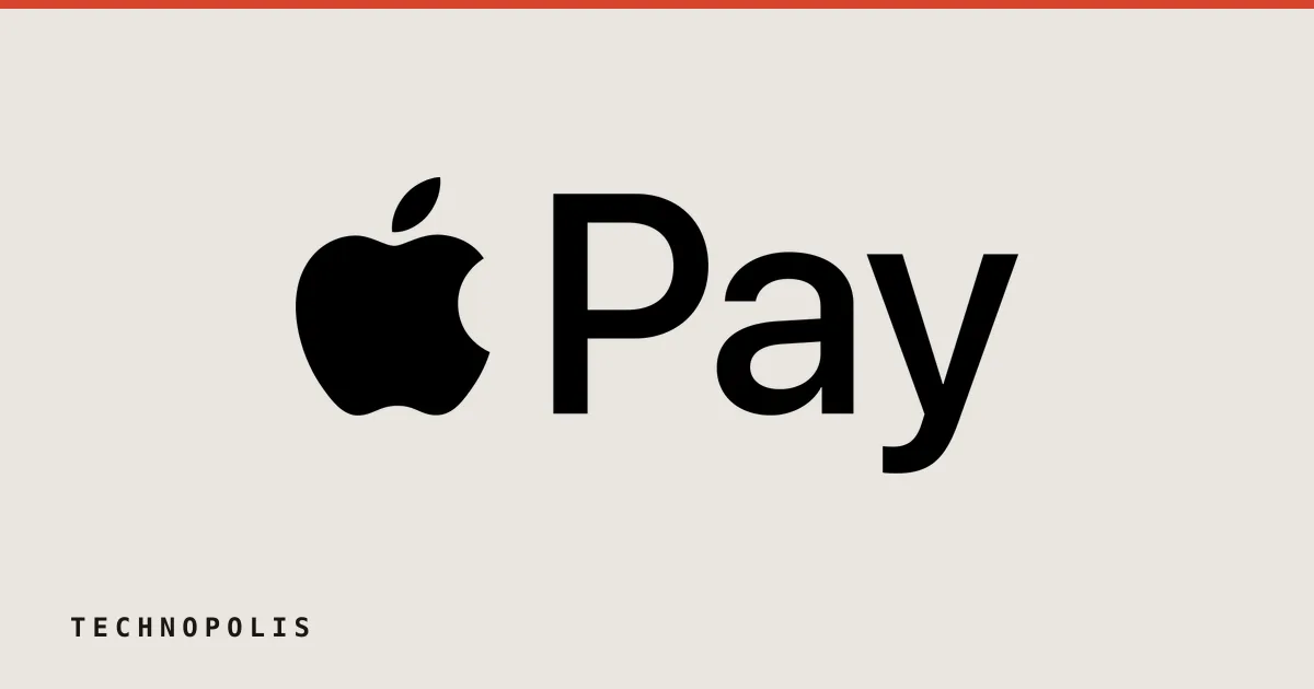 Official monochrome Apple Pay logo featuring the Apple symbol alongside the word Pay.