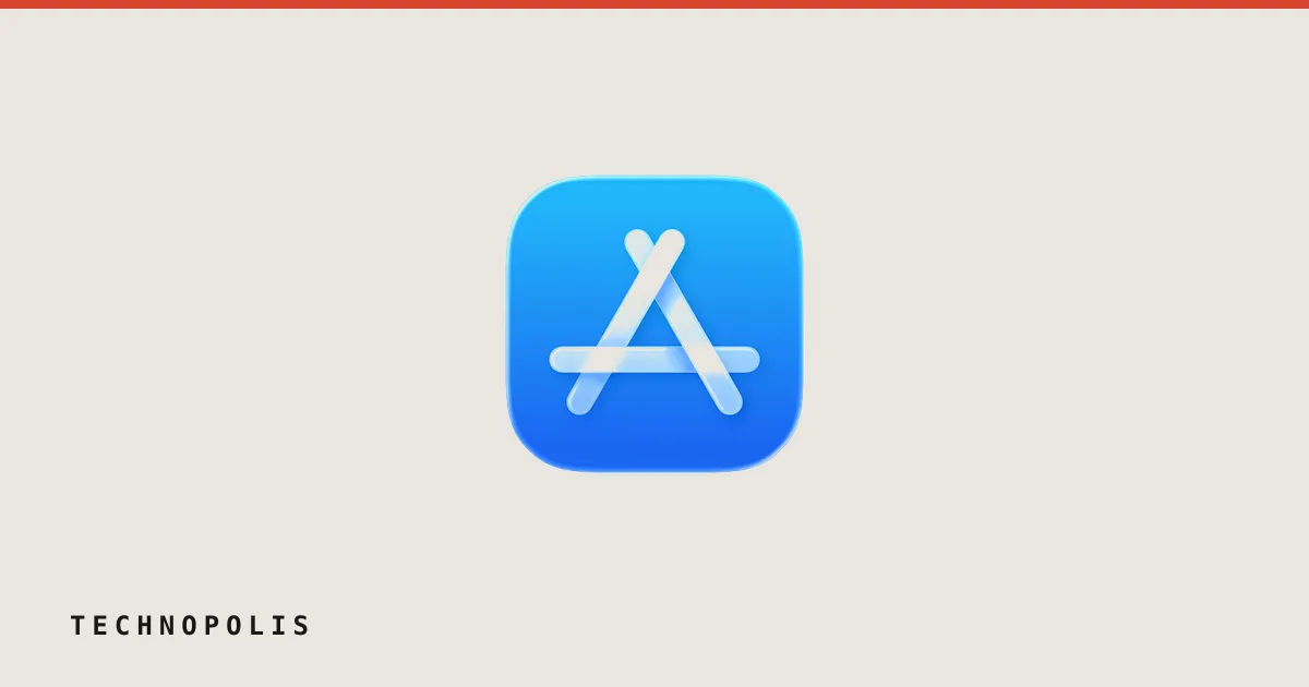 The blue Apple App Store icon centered against a clean light background.