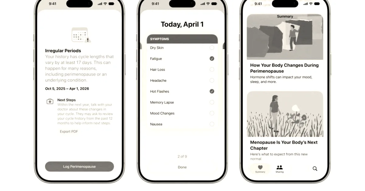 Apple adds perimenopause and menopause support to Health app