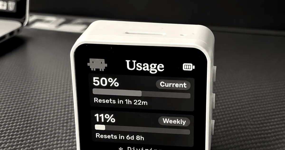 Clawdmeter brings Claude Code usage stats to a physical dashboard