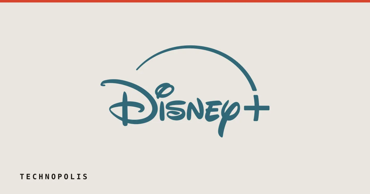 Official blue-green Disney+ logo wordmark displayed on a solid black background.
