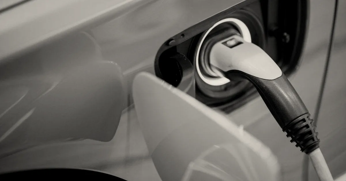 electric vehicle charger plugged into car