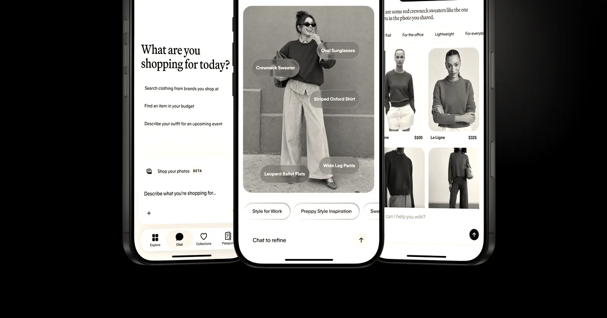 Three smartphones showcasing the Daydream fashion shopping app interface against a dark background.