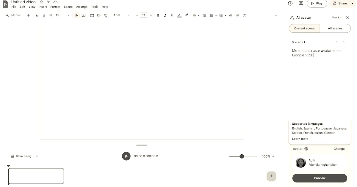 Google integrates Veo 3.1 and avatar prompting into Vids
