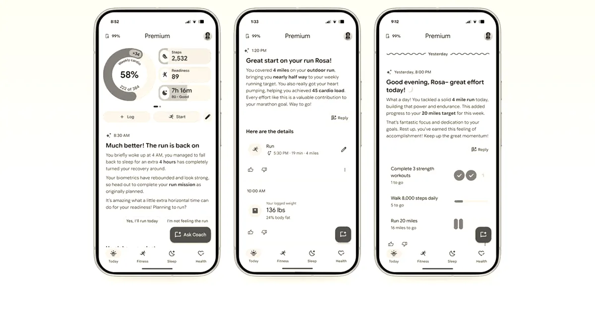 Google rebrands Fitbit app as Google Health with new AI coach