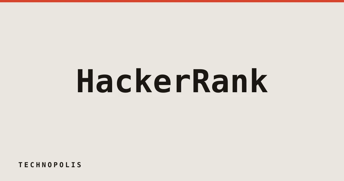 The HackerRank logo, featuring a white letter H next to a green square on a dark background.