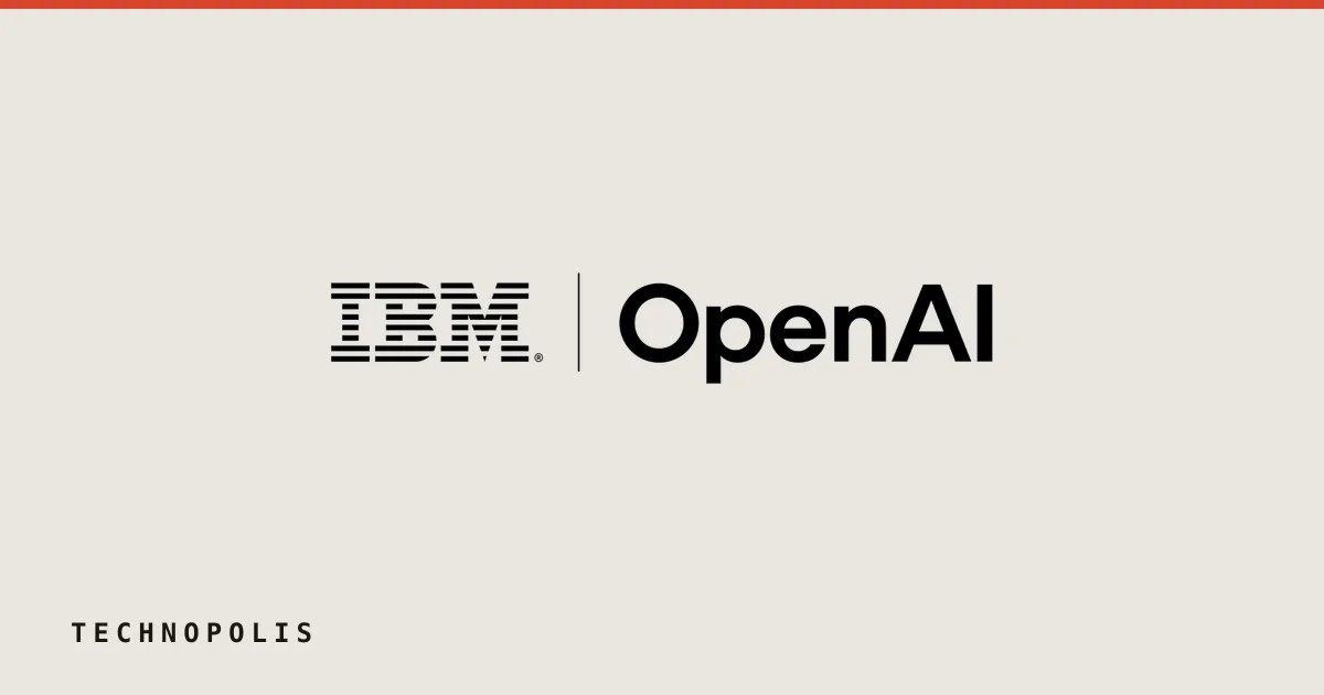 Black IBM and OpenAI logos displayed side by side against a solid white background.