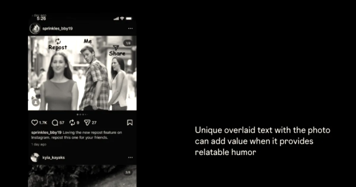 Instagram expands anti-repost policy to photos and carousels