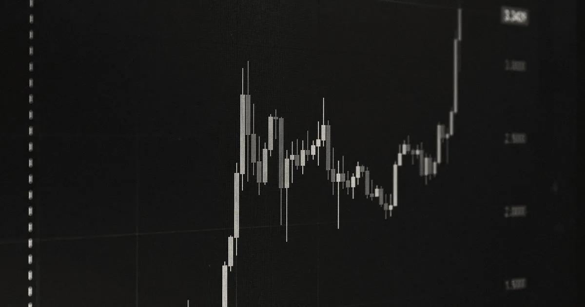 Analyzing a bullish financial chart highlighting a significant upward trend in the market.