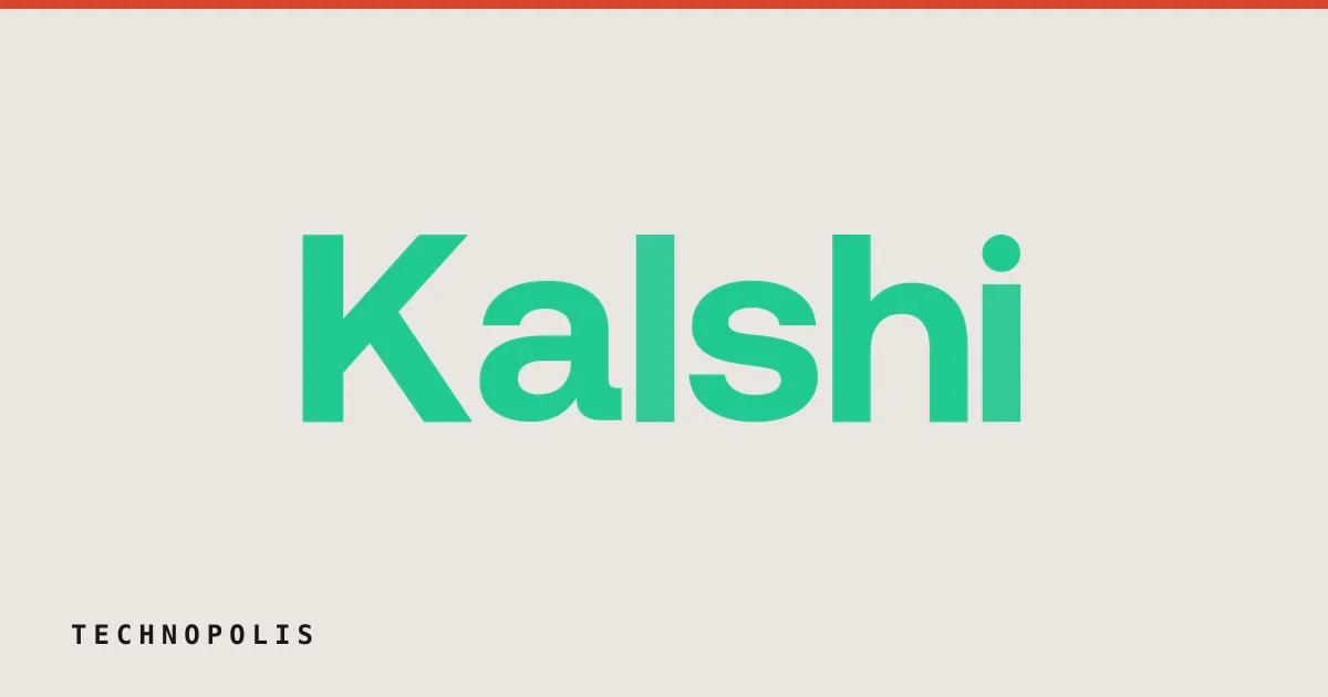 The green wordmark logo of Kalshi against a black background.