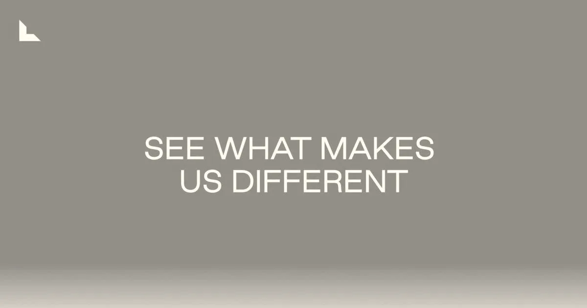 An orange gradient background featuring the Lightspeed logo icon in the top left and text reading 'See what makes us different'.