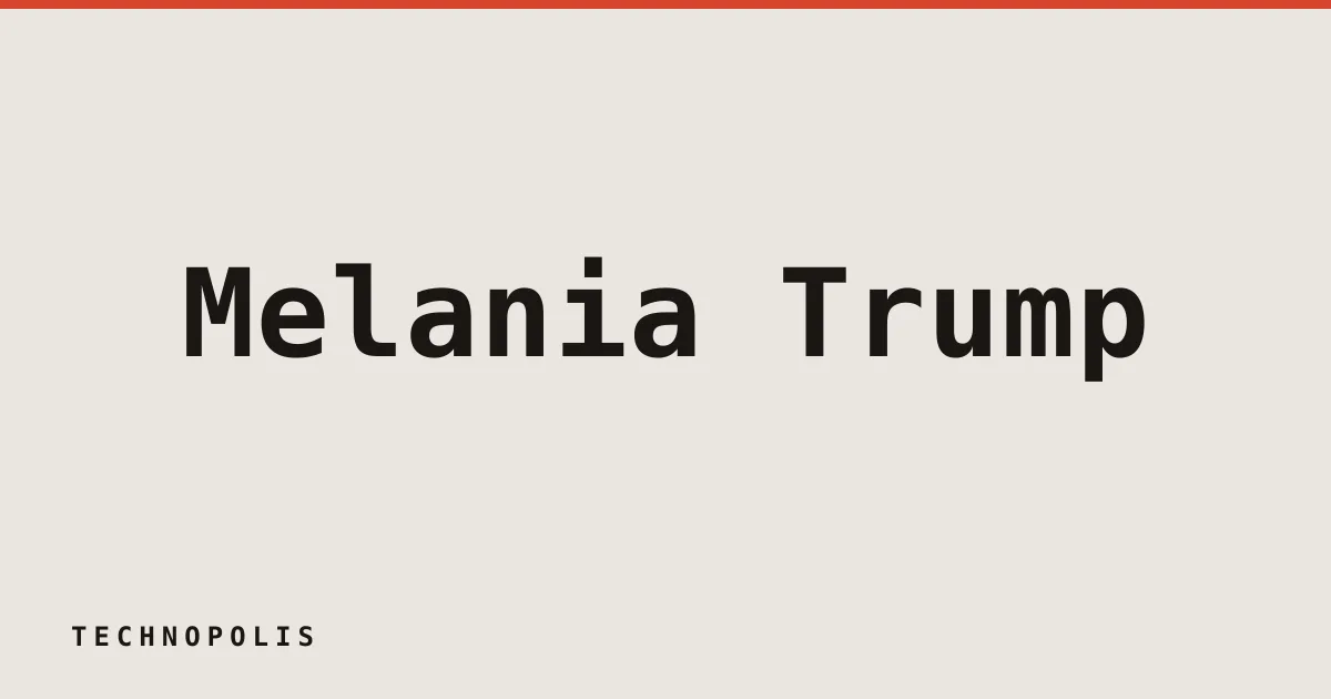 Melania Trump promotes humanoid robots for home education