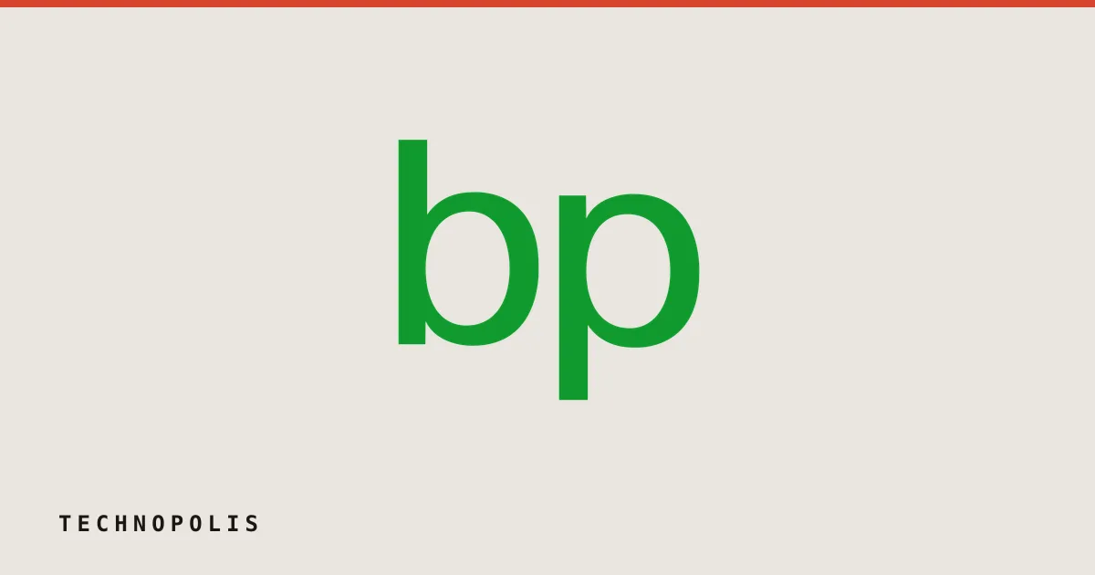 The green wordmark logo of the energy corporation BP on a dark background.