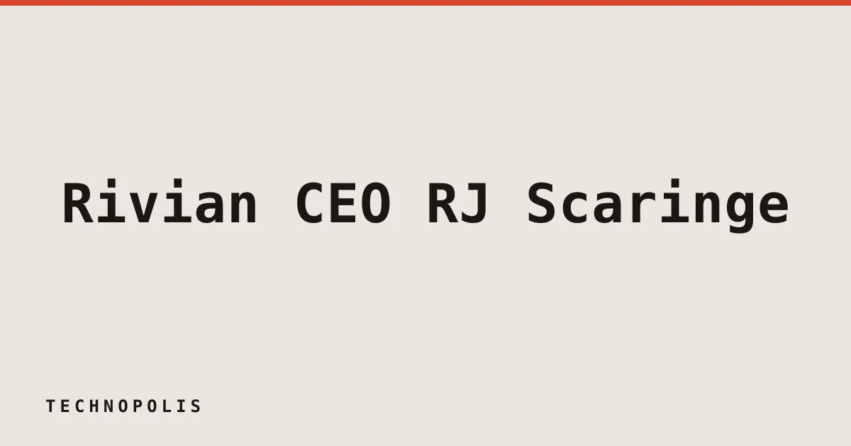 Rivian CEO RJ Scaringe launches robotics startup Mind Robotics