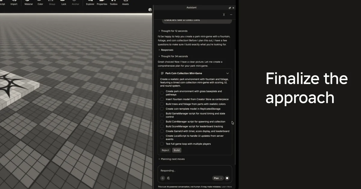 Roblox adds agentic AI tools to its game development platform