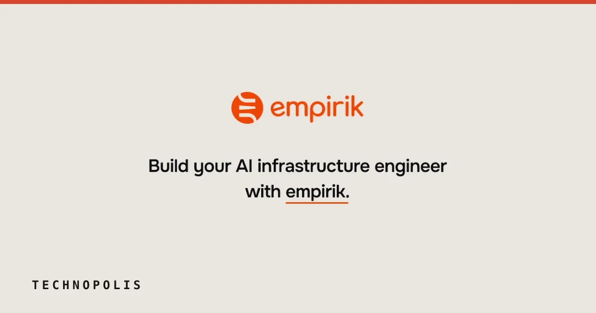 Empirik logo and tagline stating build your AI infrastructure engineer with Empirik on a white background.