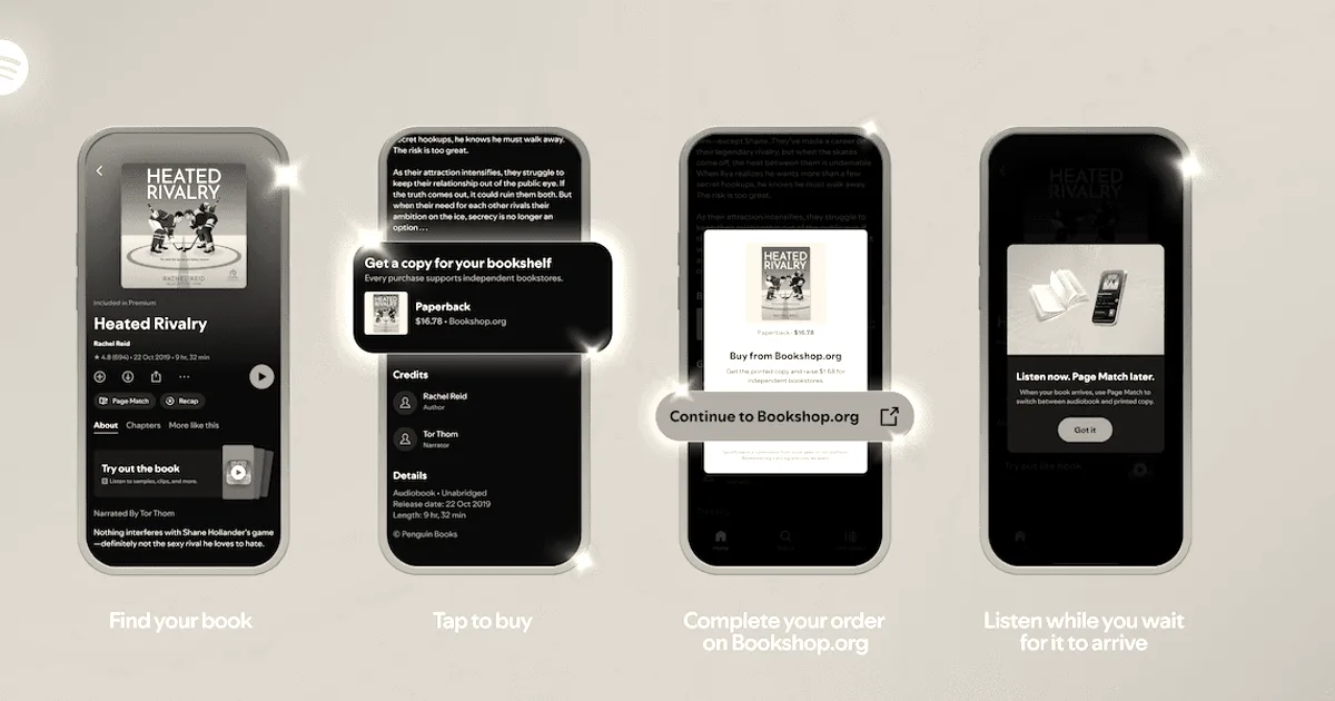 Spotify launches physical book sales in the US and UK