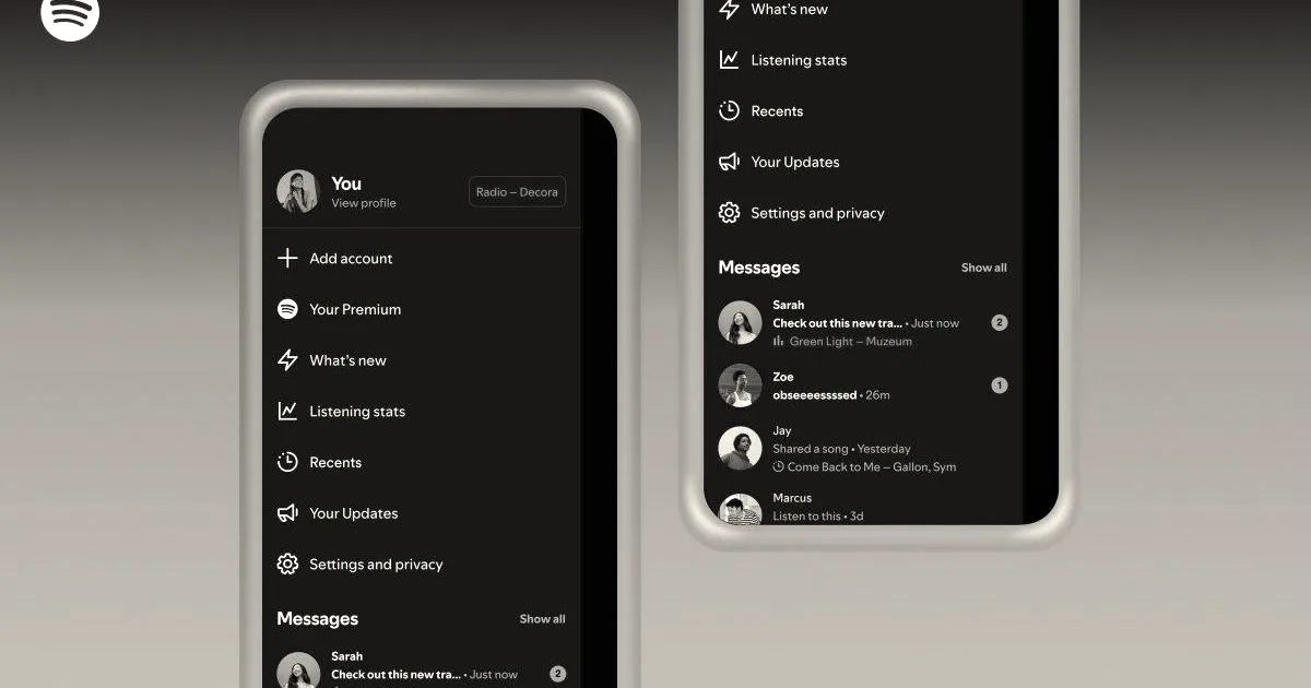 Spotify adds real-time listening and Jam requests to Messages