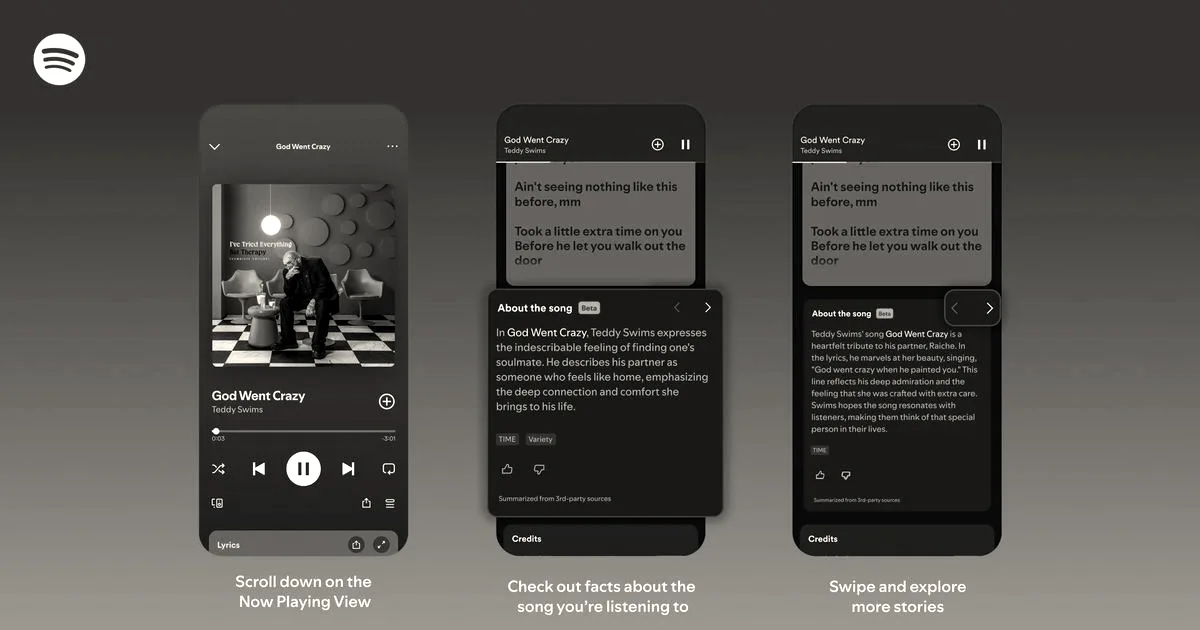 Spotify launches 'About the Song' feature for premium users