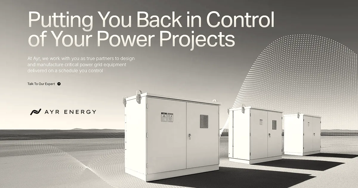 Ayr Energy raises $25M to scale transformer manufacturing