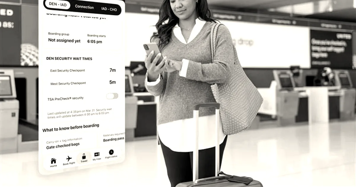 United updates app with security wait times and rebooking tools