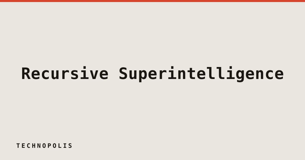Recursive Superintelligence emerges with $650 million funding