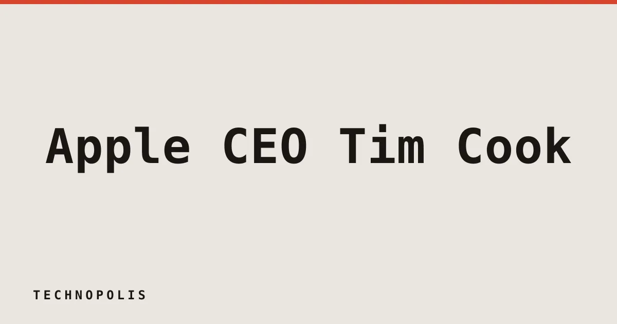 Apple CEO Tim Cook to step down in September