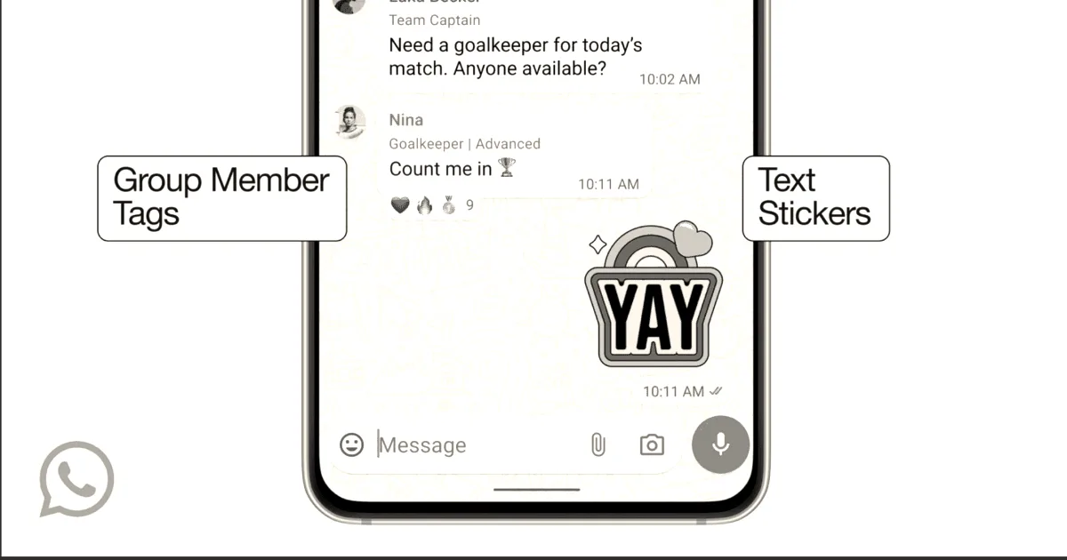 WhatsApp adds member tags and event reminders to group chats